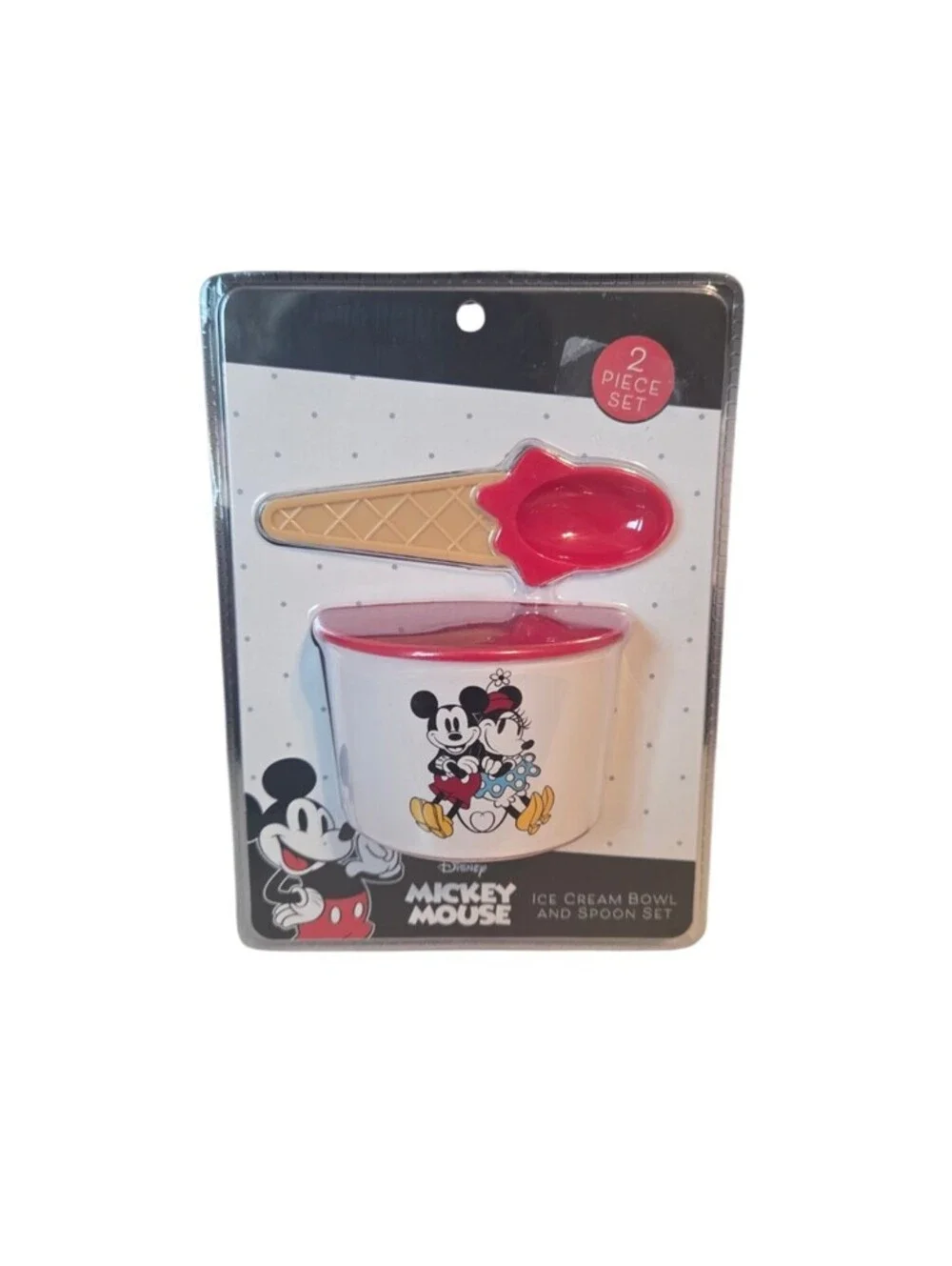 Disney Mickey Mouse Ice Cream Bowl and Spoon Set